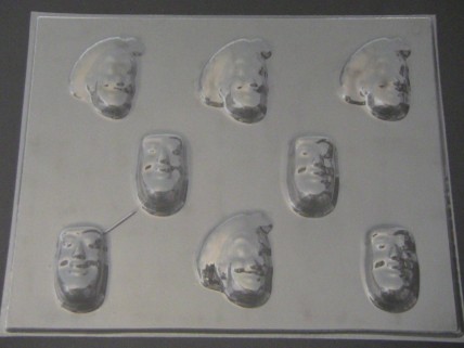 426sp Woodsman and Fuzzy Lightyear Face Chocolate Candy Mold